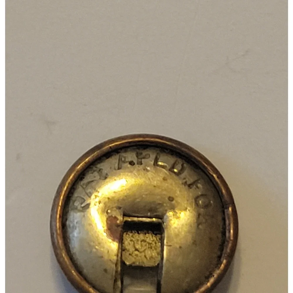 Vintage Cufflinks Sparkle‎ Shimmer Gold Tone Metal Victorian Antique Lot of 2